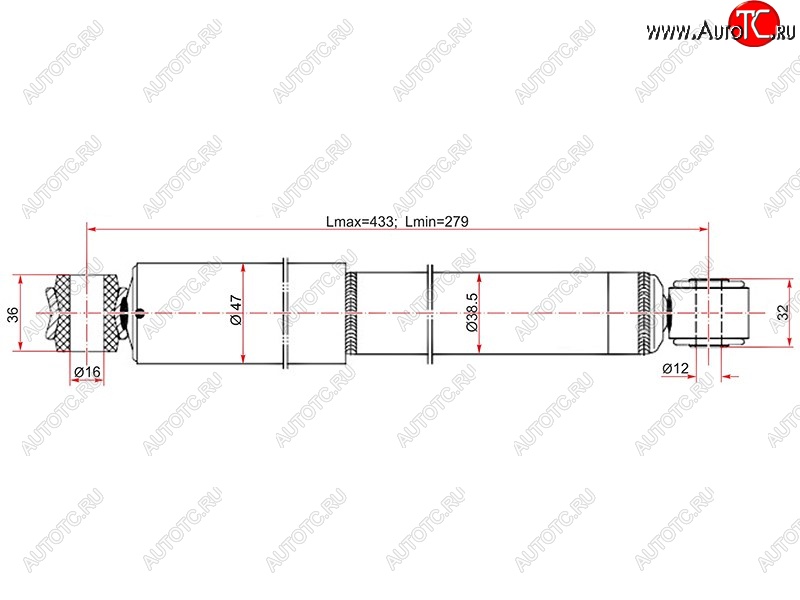 1 569 р. Амортизатор задний LH=RH SAT  Nissan AD  Y11 - Wingroad  2 Y11  с доставкой в г. Нижний Новгород