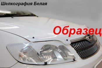 2 569 р. Дефлектор капота CA-Plastiс exclusive  Nissan AD  Y12 (2006-2016) дорестайлинг (Шелкография белая)  с доставкой в г. Нижний Новгород. Увеличить фотографию 2