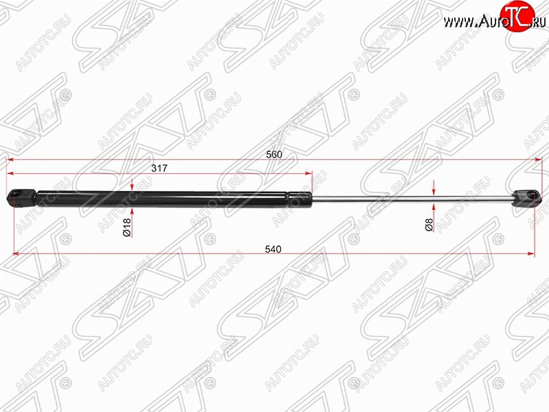 679 р. Газовый упор крышки багажника SAT  Nissan Almera  N16 - Sunny  B15  с доставкой в г. Нижний Новгород