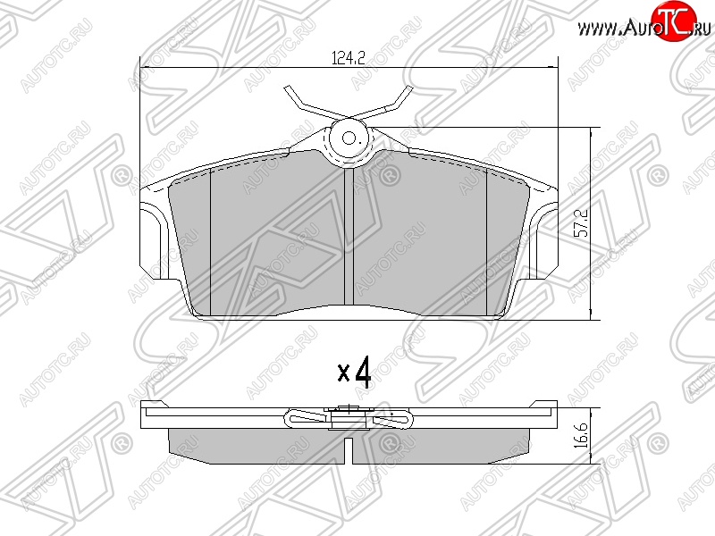 1 199 р. Колодки тормозные SAT (передние)  Nissan Almera  N16 - Bluebird Sylphy  седан  с доставкой в г. Нижний Новгород