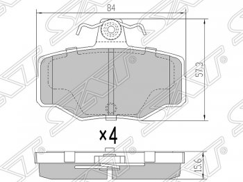 Колодки тормозные SAT (задние)  Almera  N16, Bluebird Sylphy  седан, Primera ( седан,  2 седан,  2 универсал)