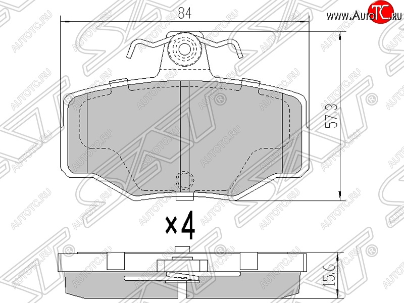 829 р. Колодки тормозные SAT (задние)  Nissan Almera  N16 - Primera ( седан,  2 седан,  2 универсал)  с доставкой в г. Нижний Новгород