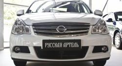 1 799 р. Защитная сетка решетки переднего бампера РА Nissan Almera G15 седан (2012-2019)  с доставкой в г. Нижний Новгород. Увеличить фотографию 2