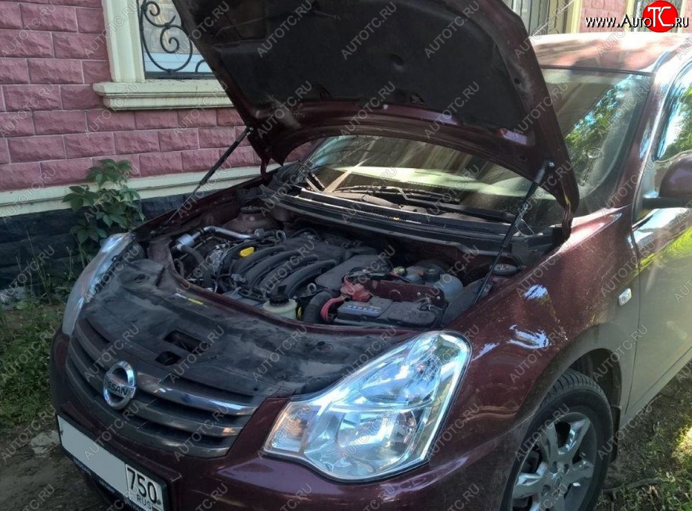 2 199 р. Газовые упоры капота Berkut Nissan Almera G15 седан (2012-2019)  с доставкой в г. Нижний Новгород