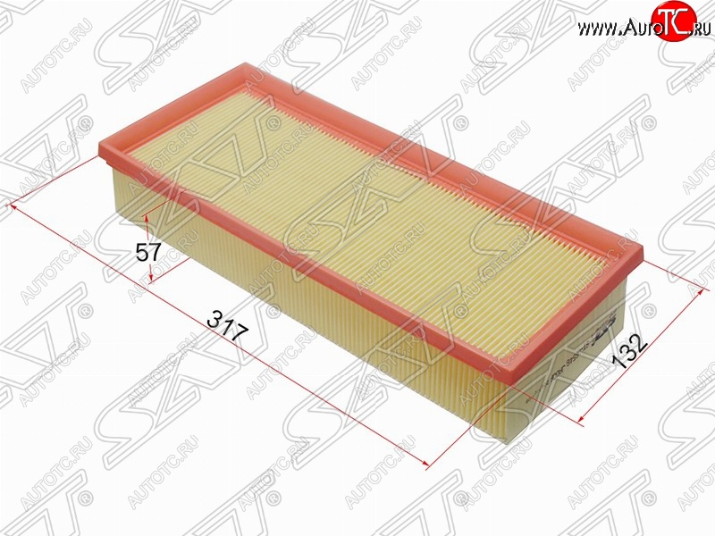 699 р. Фильтр воздушный двигателя SAT (317х132х57 mm)  Nissan Altima  седан - Teana  2 J32  с доставкой в г. Нижний Новгород