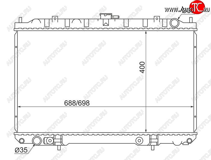 6 649 р. Радиатор двигателя (пластинчатый, МКПП/АКПП) SAT Nissan Avenir (1999-2005)  с доставкой в г. Нижний Новгород