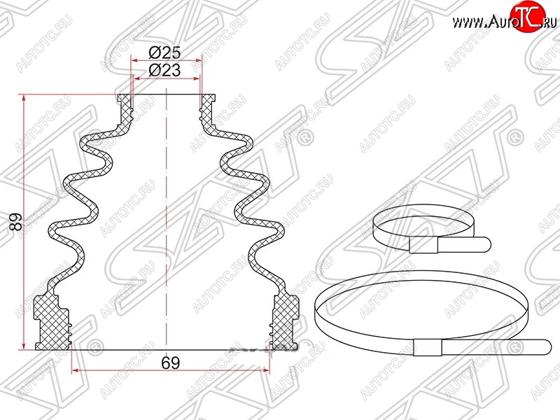 429 р. Пыльник ШРУСа (внутренний) SAT  Nissan Bluebird Sylphy  седан - X-trail  1 T30  с доставкой в г. Нижний Новгород