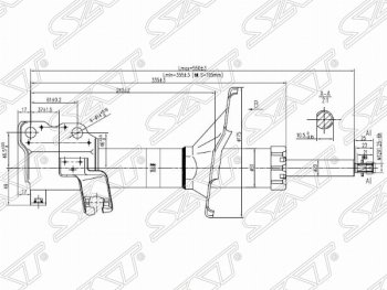 Правый амортизатор передний SAT Nissan Cefiro A32 (1994-1998)