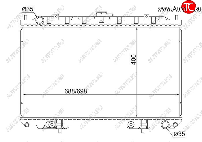 6 449 р. Радиатор двигателя (пластинчатый, 2.0/3.0, МКПП/АКПП) SAT  Nissan Cefiro  A33 - Maxima  A33  с доставкой в г. Нижний Новгород