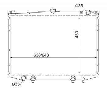 Радиатор двигателя (пластинчатый, DIESEL, МКПП/АКПП) SAT Nissan Datsun (1990-1995)