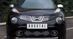 Одинарная защита переднего бампера SLITKOFF диаметром 76 мм (4x4) Nissan (Нисан) Juke (Жук)  1 YF15 (2010-2014) 1 YF15 дорестайлинг