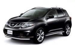 6 899 р. Одинарная защита переднего бампера диаметром 63 мм Petroil Tuning Nissan Murano 2 Z51 дорестайлинг (2008-2011)  с доставкой в г. Нижний Новгород. Увеличить фотографию 2