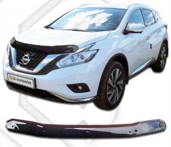 Дефлектор капота CA-Plastiс Nissan Murano 3 Z52 дорестайлинг (2015-2022)