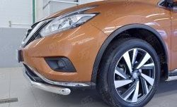 14 599 р. Защита переднего бампера (Ø63 мм, нержавейка) SLITKOFF Nissan Murano 3 Z52 дорестайлинг (2015-2022)  с доставкой в г. Нижний Новгород. Увеличить фотографию 3