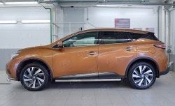 16 299 р. Защита порогов из круглой трубы диаметром 63 мм SLITKOFF Nissan Murano 3 Z52 дорестайлинг (2015-2022)  с доставкой в г. Нижний Новгород. Увеличить фотографию 2