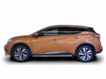 30 999 р. Широкая защита порогов с трубой диаметром 42 мм SLITKOFF v3  Nissan Murano  3 Z52 (2015-2025) дорестайлинг, рестайлинг  с доставкой в г. Нижний Новгород. Увеличить фотографию 2