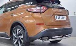 16 699 р. Защита заднего бампера (2 трубы Ø63 и 42 мм, нержавейка) SLITKOFF Nissan Murano 3 Z52 дорестайлинг (2015-2022)  с доставкой в г. Нижний Новгород. Увеличить фотографию 4