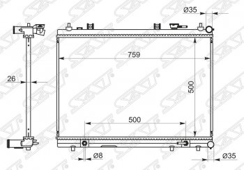 Радиатор двигателя (пластинчатый, МКПП/АКПП) SAT  Murano  3 Z52, Pathfinder  R52