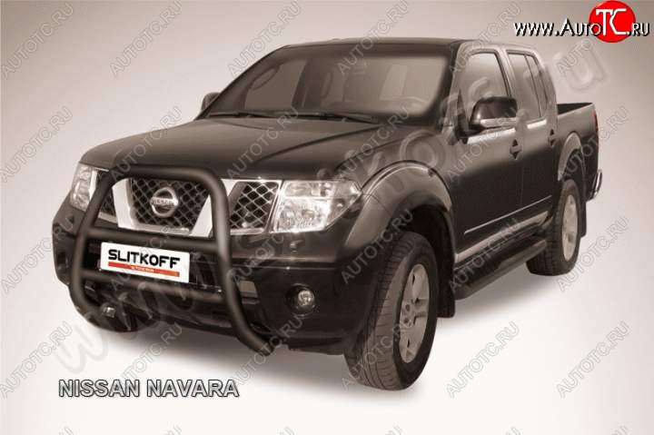 23 799 р. Кенгурятник d76 высокий  Nissan Navara  2 D40 (2004-2010) дорестайлинг (Цвет: серебристый)  с доставкой в г. Нижний Новгород