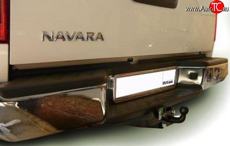 8 189 р. Фаркоп (бампер со ступенькой) NovLine Nissan Navara 2 D40 дорестайлинг (2004-2010)  с доставкой в г. Нижний Новгород