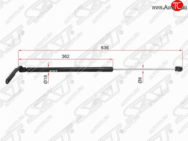 939 р. Левый упор крышки багажника (газовый) SAT  Nissan Note  2 (2012-2016) E12 дорестайлинг  с доставкой в г. Нижний Новгород