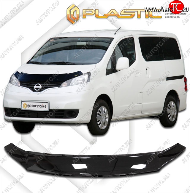 2 079 р. Дефлектор капота CA-Plastik  Nissan NV200  Euro (2009-2025) (Classic черный, Без надписи)  с доставкой в г. Нижний Новгород