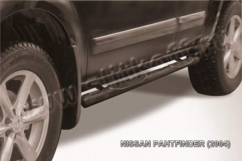 Защита порогов Slitkoff Nissan (Нисан) Pathfinder (Патфайндер)  R51 (2004-2007) R51 дорестайлинг