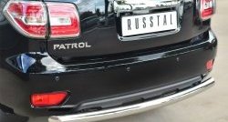 14 599 р. Защита заднего бампера (Ø76 мм, нержавейка) Russtal Nissan Patrol 6 Y62 рестайлинг (2014-2017)  с доставкой в г. Нижний Новгород. Увеличить фотографию 2