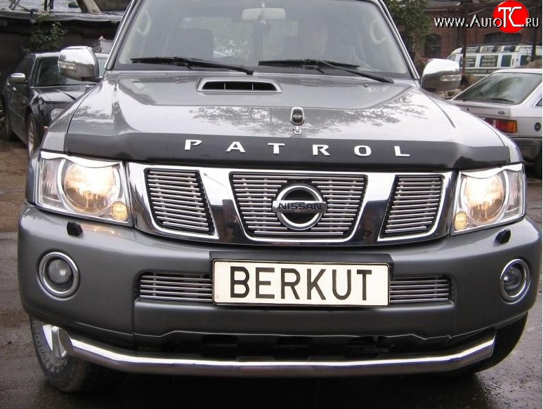 6 299 р. Декоративная вставка решетки радиатора Berkut Nissan Patrol 5 Y61 2-ой рестайлинг (2004-2010)  с доставкой в г. Нижний Новгород