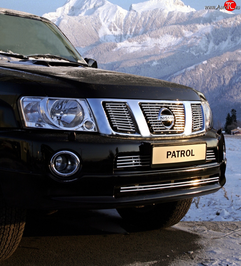 6 399 р. Декоративная вставка воздухозаборника (рестайлинг) Berkut Nissan Patrol 5 Y61 2-ой рестайлинг (2004-2010)  с доставкой в г. Нижний Новгород