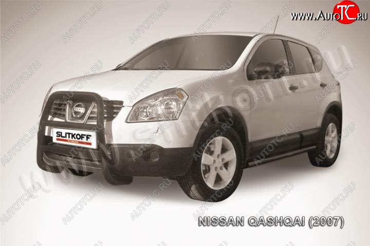 15 999 р. Кенгурятник d57 высокий  Nissan Qashqai  1 (2007-2010) дорестайлинг (Цвет: серебристый)  с доставкой в г. Нижний Новгород