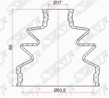 289 р. Пыльник шруса SAT Nissan Qashqai 2 J11 дорестайлинг (2013-2019)  с доставкой в г. Нижний Новгород. Увеличить фотографию 2