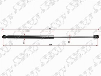 Газовый упор крышки багажника SAT Nissan (Нисан) Qashqai (Кашкай)  2 (2017-2022) 2 J11 рестайлинг