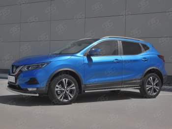 12 499 р. Защита переднего бампера (Ø42 мм, нержавейка) SLITKOFF Nissan Qashqai 2 J11 рестайлинг (2017-2022)  с доставкой в г. Нижний Новгород. Увеличить фотографию 3