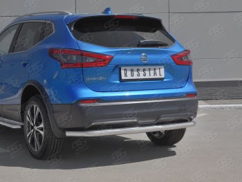 11 449 р. Защита заднего бампера (Ø63 мм, нержавейка) Russtal Nissan Qashqai 2 J11 рестайлинг (2017-2022)  с доставкой в г. Нижний Новгород. Увеличить фотографию 2