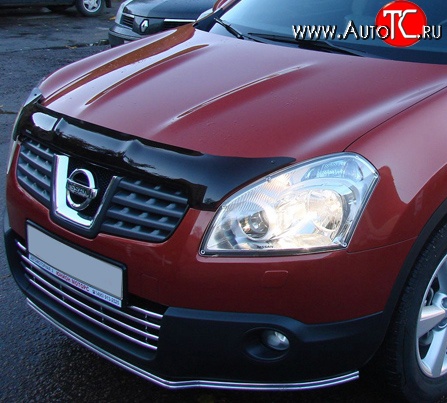 2 879 р. Дефлектор капота NovLine Nissan Qashqai +2 1 J10 дорестайлинг (2008-2010)  с доставкой в г. Нижний Новгород