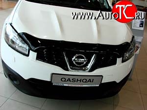 2 879 р. Дефлектор капота NovLine  Nissan Qashqai  1 (2010-2013) J10 рестайлинг  с доставкой в г. Нижний Новгород