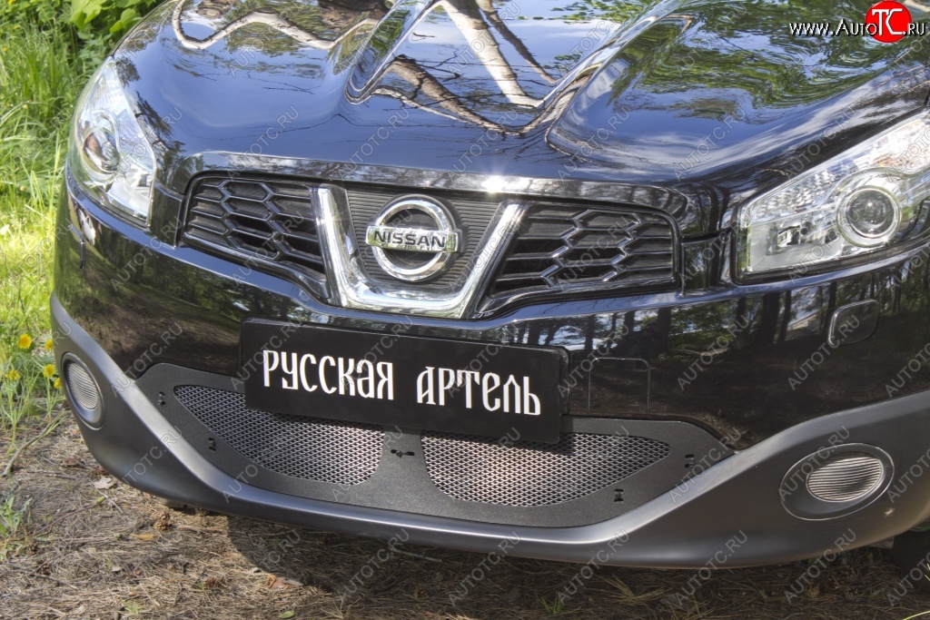 1 799 р. Защитная сетка решетки переднего бампера РА  Nissan Qashqai  1 (2010-2013) J10 рестайлинг  с доставкой в г. Нижний Новгород