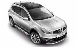 7 199 р. Широкая защита порогов Petroil Tuning  Nissan Qashqai  1 (2010-2013) J10 рестайлинг (Нержавеющая полированная сталь)  с доставкой в г. Нижний Новгород. Увеличить фотографию 1