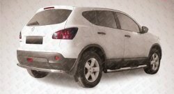 Защита заднего бампера из трубы диаметром 57 мм Slitkoff Nissan (Нисан) Qashqai (Кашкай)  1 (2010-2013) 1 J10 рестайлинг