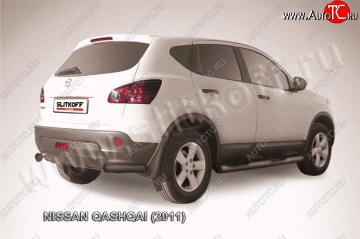 4 549 р. Уголки d57  Nissan Qashqai  1 (2010-2013) J10 рестайлинг (Цвет: серебристый)  с доставкой в г. Нижний Новгород