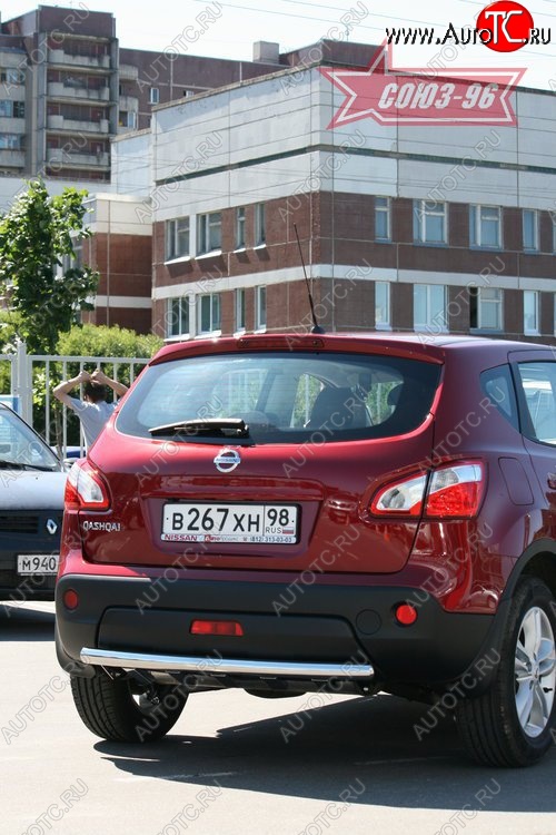 15 929 р. Защита заднего бампера Souz-96 (d60 с элементами из профиля) Nissan Qashqai 1 J10 рестайлинг (2010-2013)  с доставкой в г. Нижний Новгород