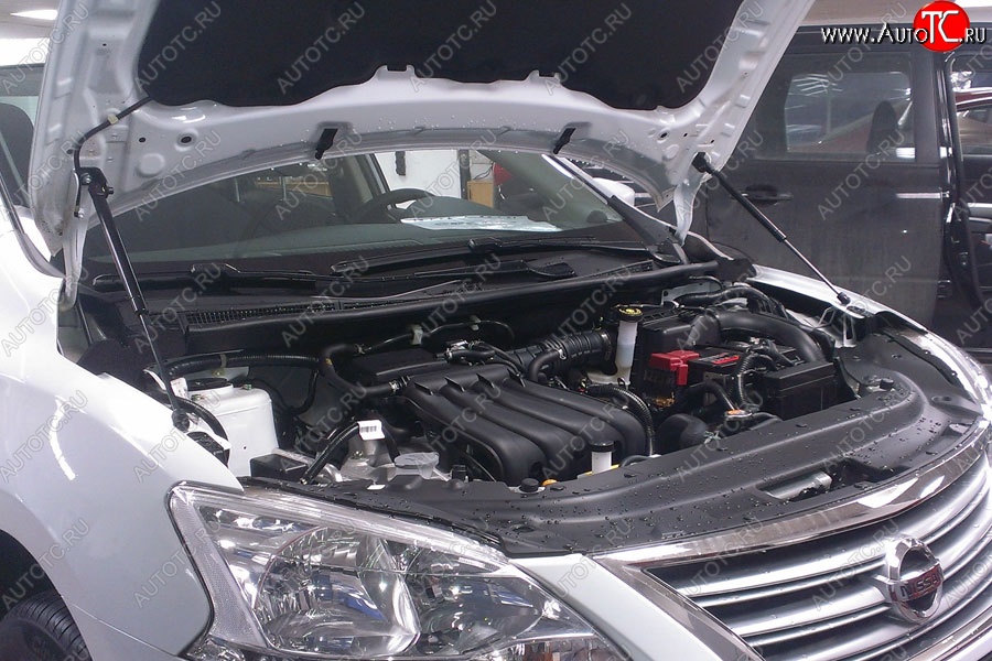 2 199 р. Газовые упоры капота Berkut Nissan Sentra 7 B17 (2014-2017)  с доставкой в г. Нижний Новгород