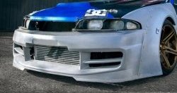 24 599 р. Передний бампер Rocket Banny Nissan Skyline R33 (1993-1998) (Неокрашенный)  с доставкой в г. Нижний Новгород. Увеличить фотографию 2