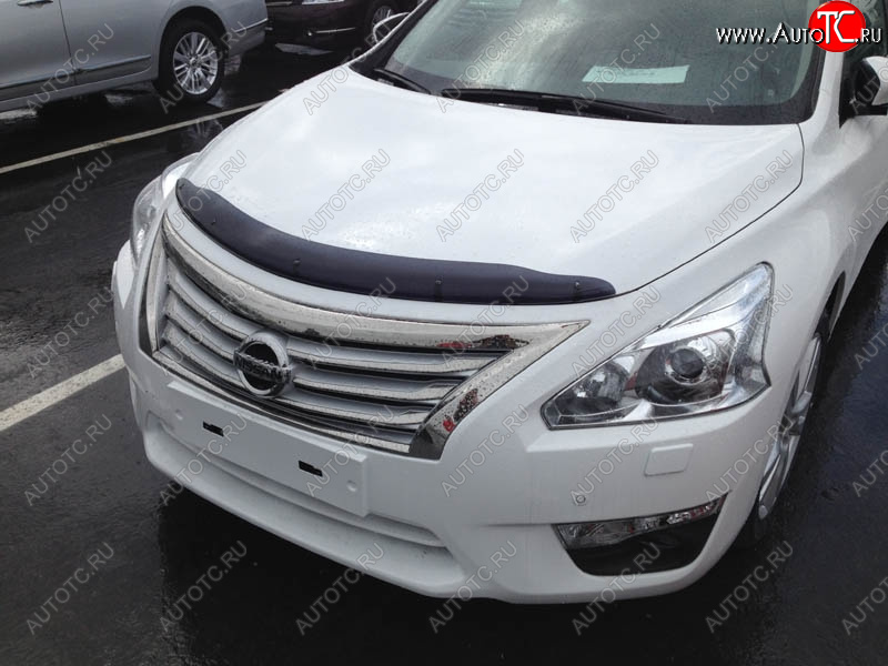 4 599 р. Дефлектор капота SIM Nissan Teana 3 L33 дорестайлинг (2014-2020)  с доставкой в г. Нижний Новгород