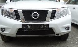 1 469 р. Нижняя сетка на бампер Russtal (черная) Nissan Terrano D10 дорестайлинг (2013-2016)  с доставкой в г. Нижний Новгород. Увеличить фотографию 2