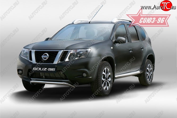 1 169 р. Защита переднего бампера Souz-96 (d60) Nissan Terrano D10 дорестайлинг (2013-2016)  с доставкой в г. Нижний Новгород