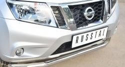 11 649 р. Одинарная защита переднего бампера диаметром 63 мм SLITKOFF Nissan Terrano D10 дорестайлинг (2013-2016)  с доставкой в г. Нижний Новгород. Увеличить фотографию 2