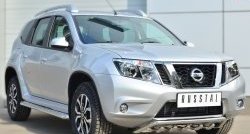 21 699 р. Широкая защита порогов SLITKOFF  Nissan Terrano  D10 (2013-2022) дорестайлинг, рестайлинг  с доставкой в г. Нижний Новгород. Увеличить фотографию 4