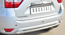 12 999 р. Одинарная защита заднего бампера из трубы диаметром 42 мм SLITKOFF Nissan Terrano D10 дорестайлинг (2013-2016)  с доставкой в г. Нижний Новгород. Увеличить фотографию 2